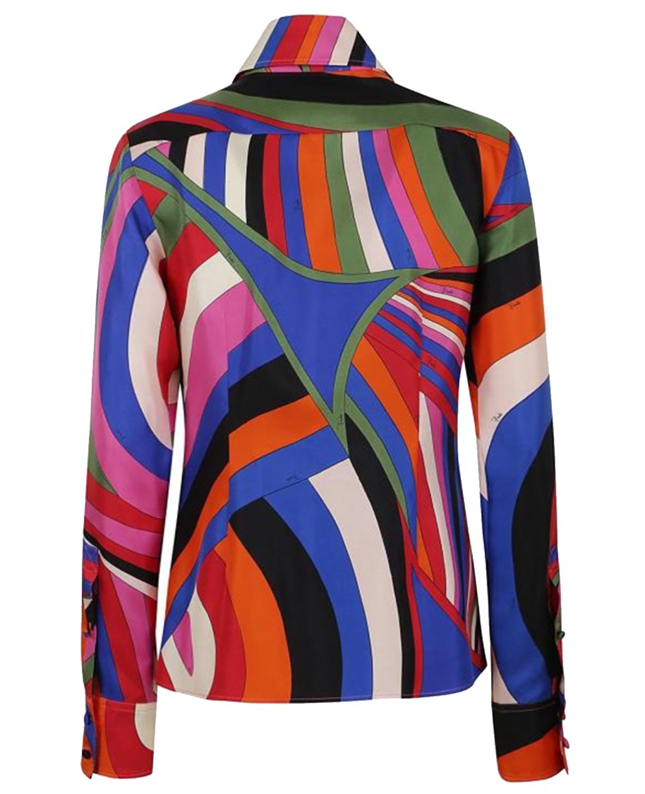 Emilio Pucci Iride-Print Silk Shirt
