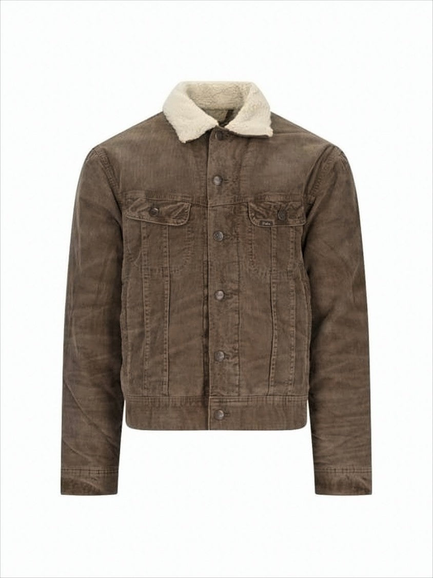Polo Ralph Lauren Structured Corduroy Jacket With Plush Sherpa Collar