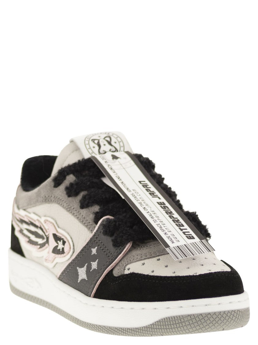 Enterprise Japan Ej Egg Rocket - Leather Trainers With Logo