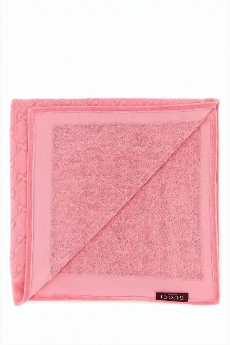 Gucci Textured Cotton Scarf With Plush Finish