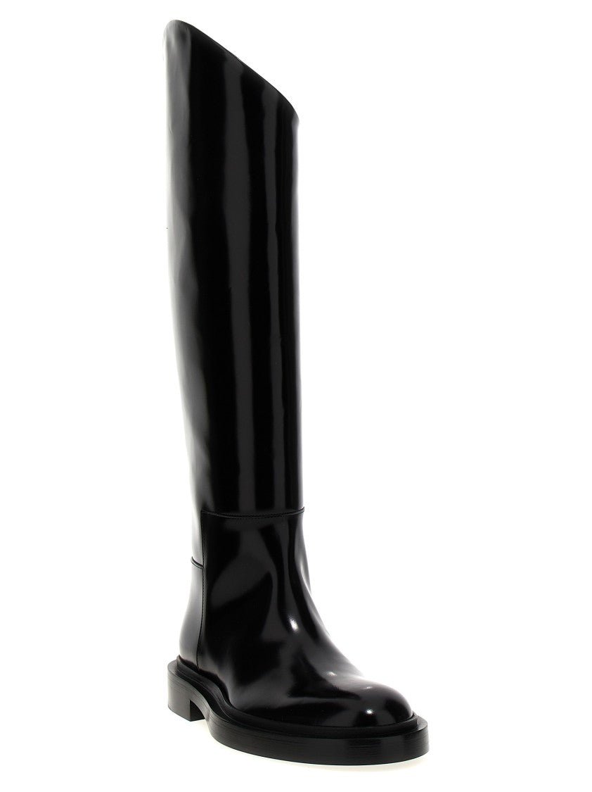 Jil Sander High Leather Leg Boots