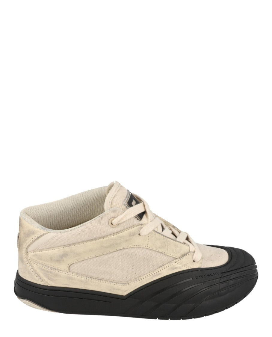 Givenchy Suede Trimmed Mid-Top Sneakers