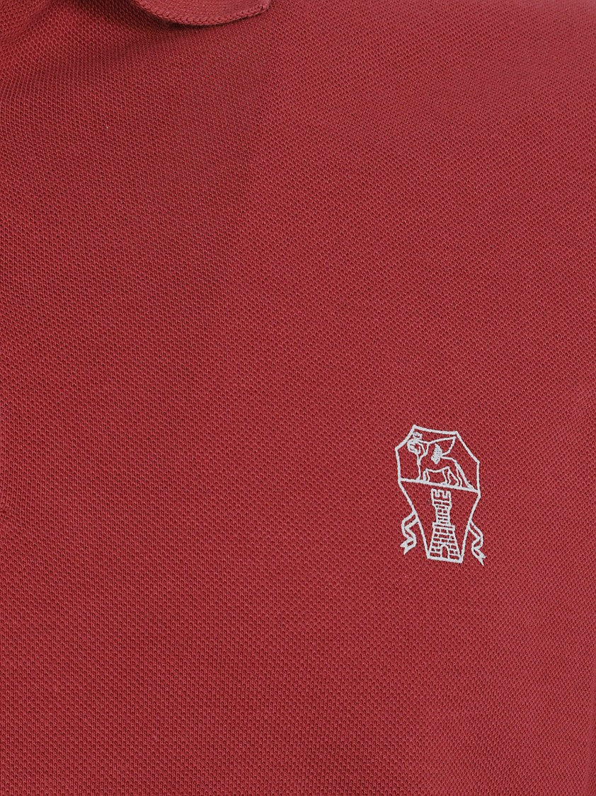 Brunello Cucinelli Rich Red Polo Shirt