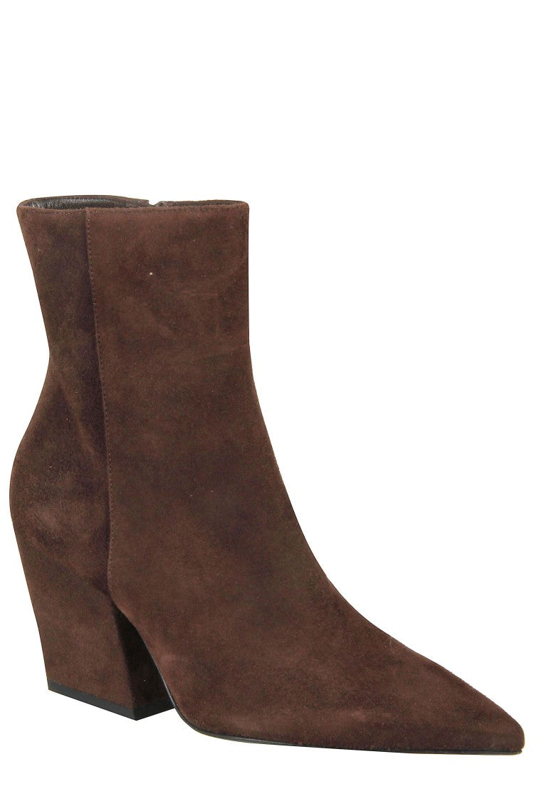 Giampaolo Viozzi Pointed Toe Suede Ankle Boots