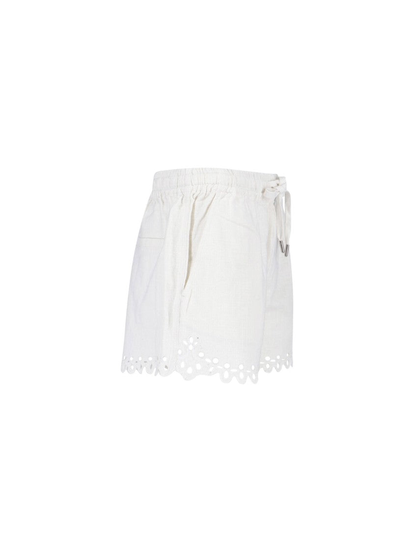 Isabel Marant Étoile Straight-Leg White Trousers With Tailored Fit