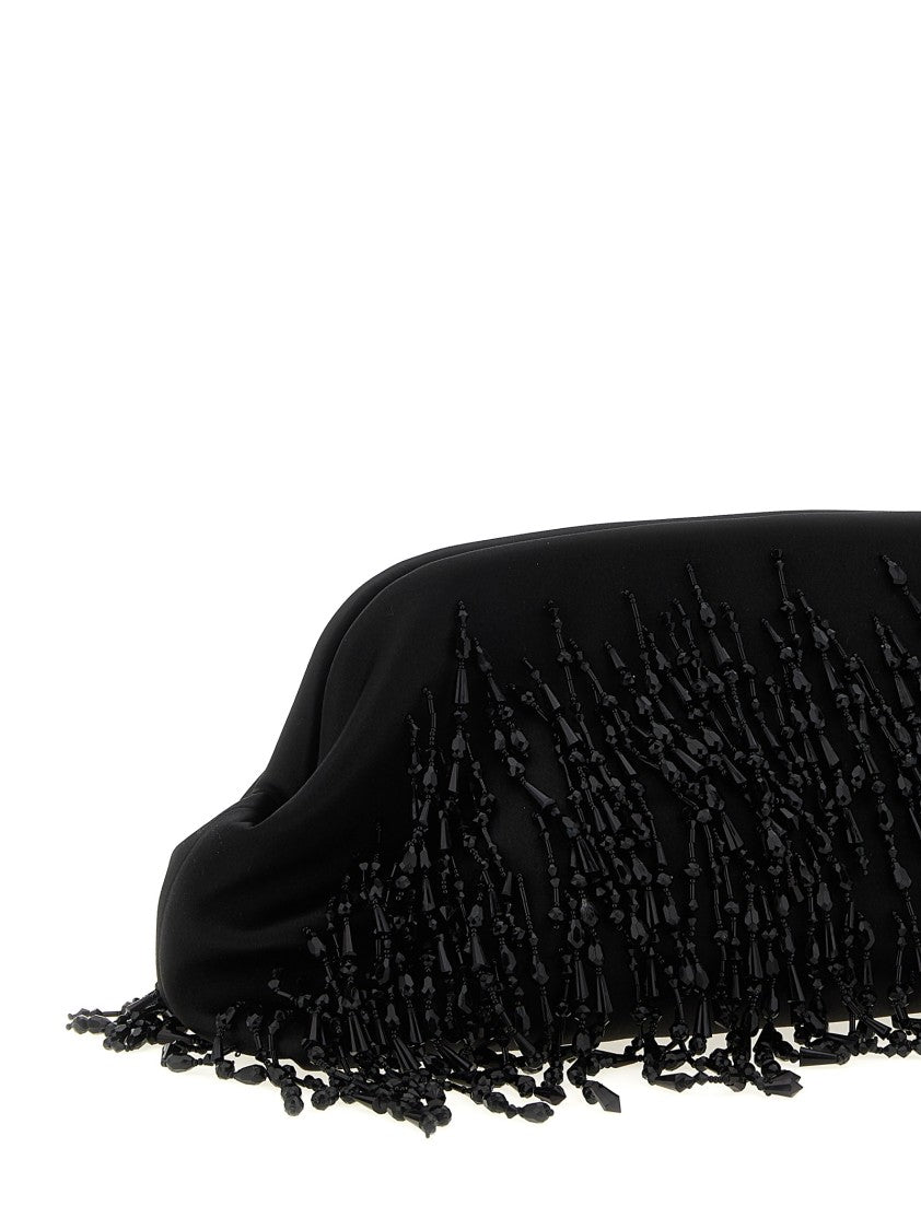 Alberta Ferretti Intricately Embellished Satin Clutch With Chain Strap