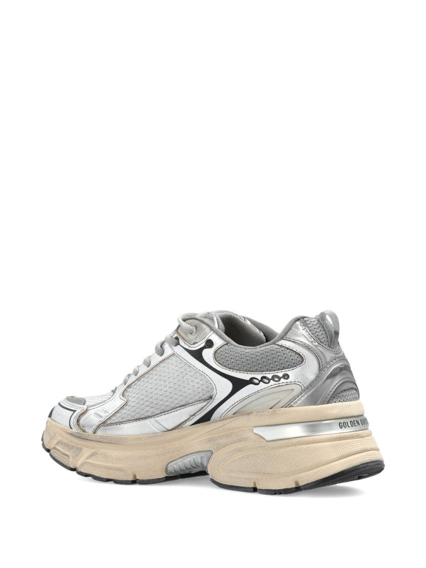 Golden Goose Chunky Sneakers With Mesh And Leather Panels