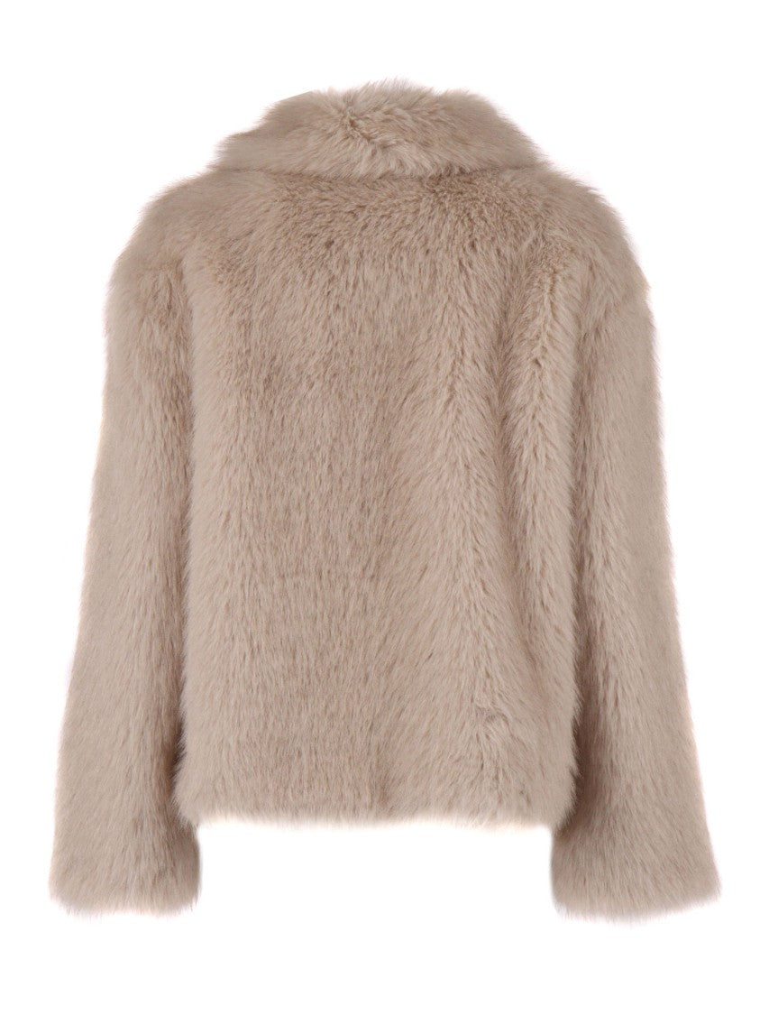 Max Mara Beige Long Coat With Structured Collar