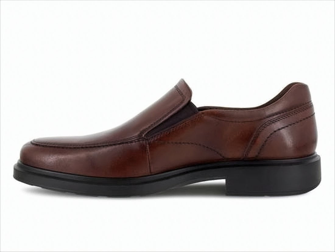 Ecco Brown Polished Leather Loafers