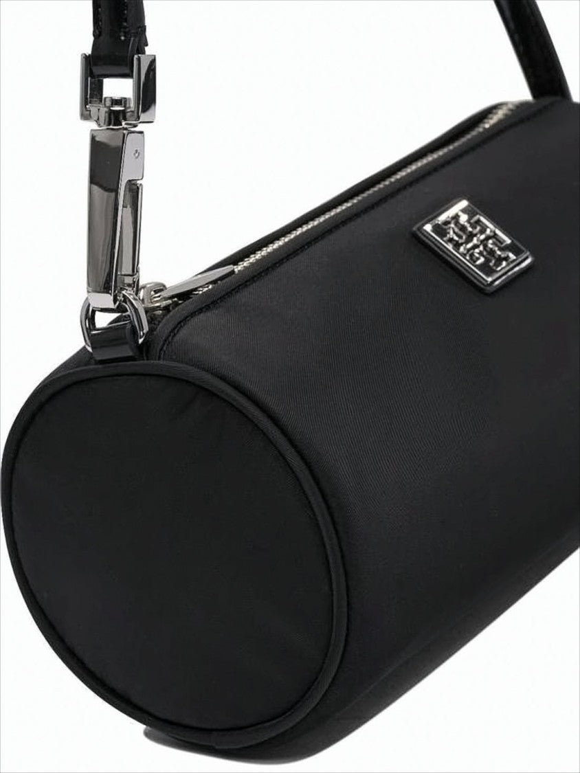 Tory Burch Cylindrical Nylon Shoulder Bag With Zip Closure