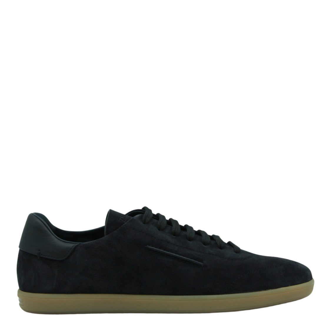 Zegna Sleek Suede Sneakers With Padded Heel Collar