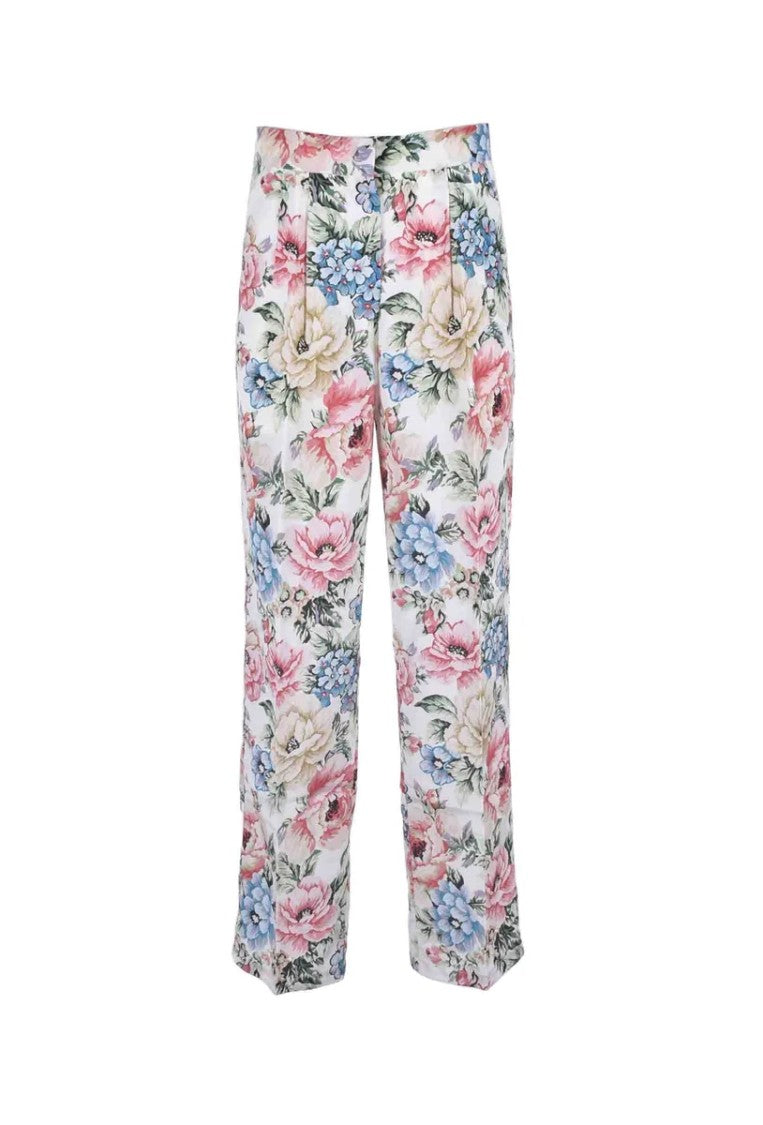 Erika Cavallini Silk/Cotton Trousers - Multicolor