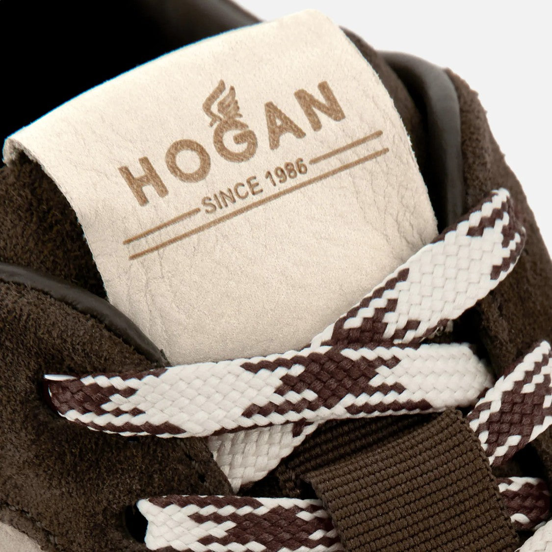Hogan Rich Brown Suede Chunky Low-Top Sneakers