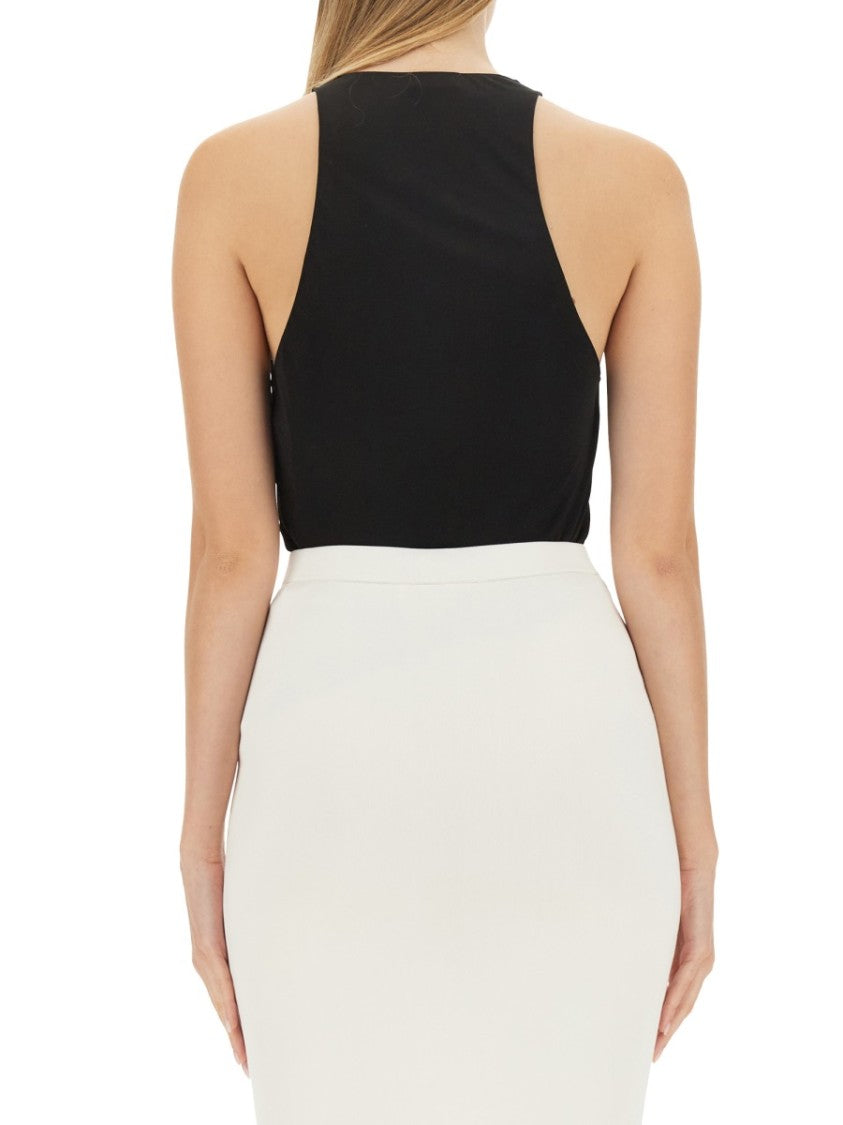 Saint Laurent Deep V-Neck Slim Fit Viscose Undershirt