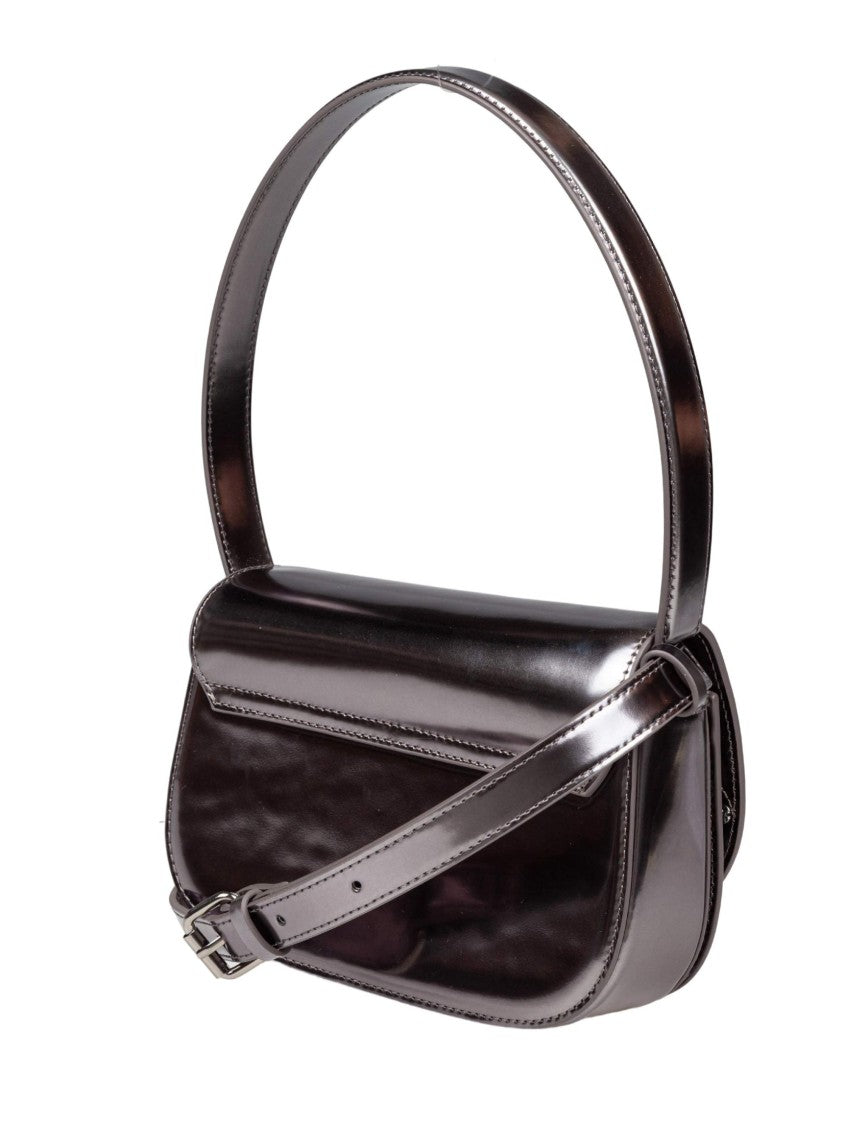 Diesel 1Dr Shoulder Bag In Grey Color Mirror Leather