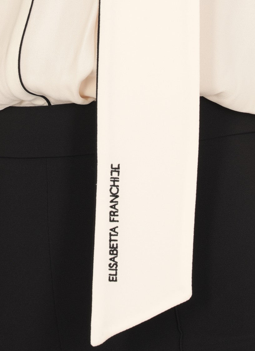 Elisabetta Franchi Ivory Crepe Suit