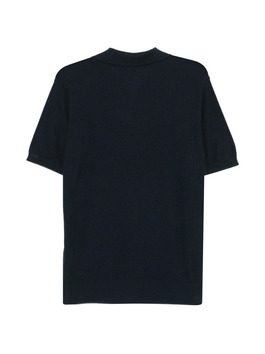 Boglioli Textured Knit Cotton Polo Shirt