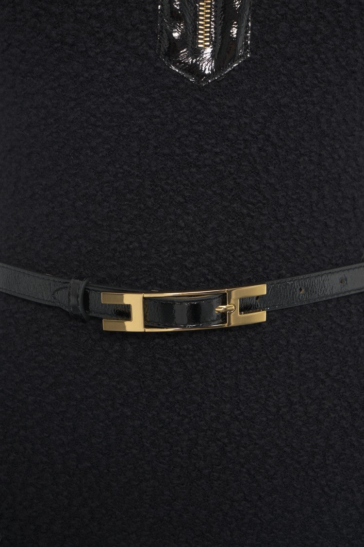 Elisabetta Franchi Bouclé Knit Dress