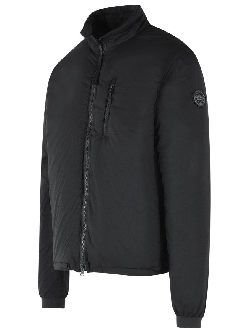 Canada Goose Black Polyamide Down Jacket With Raised Neck And Iconic Detailing