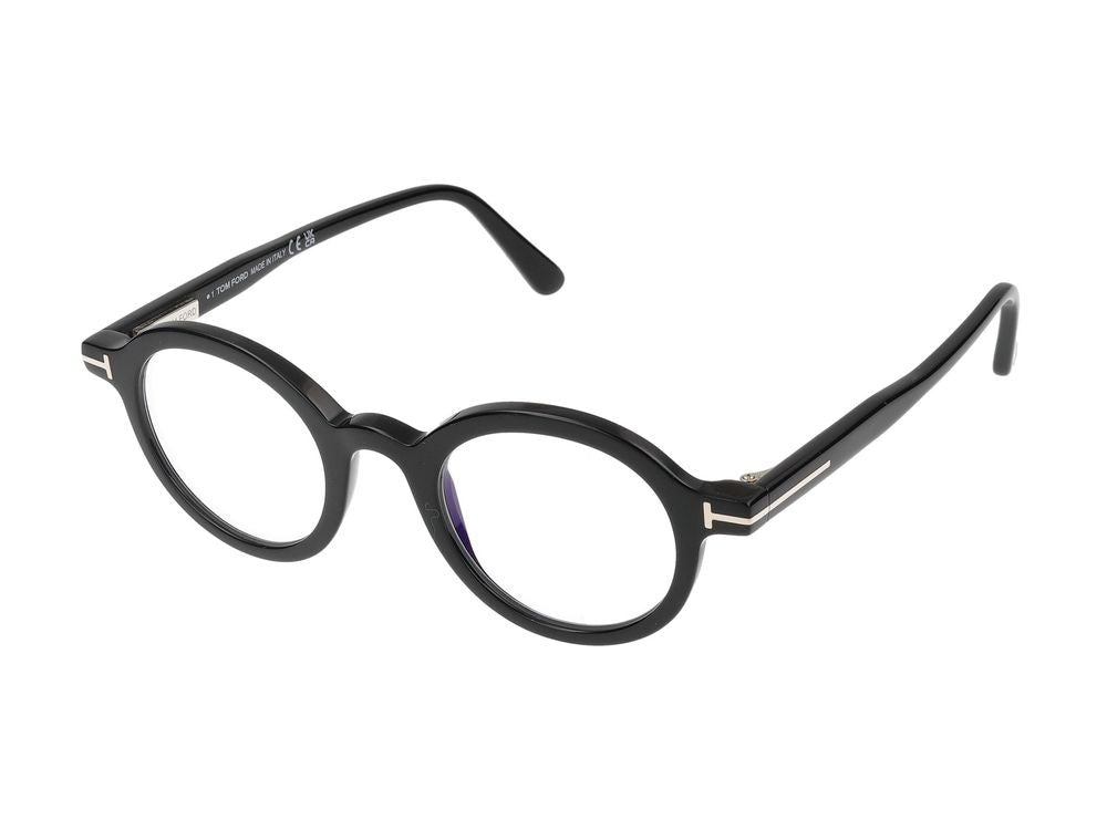 Tom Ford Black Round Frame Eyeglasses