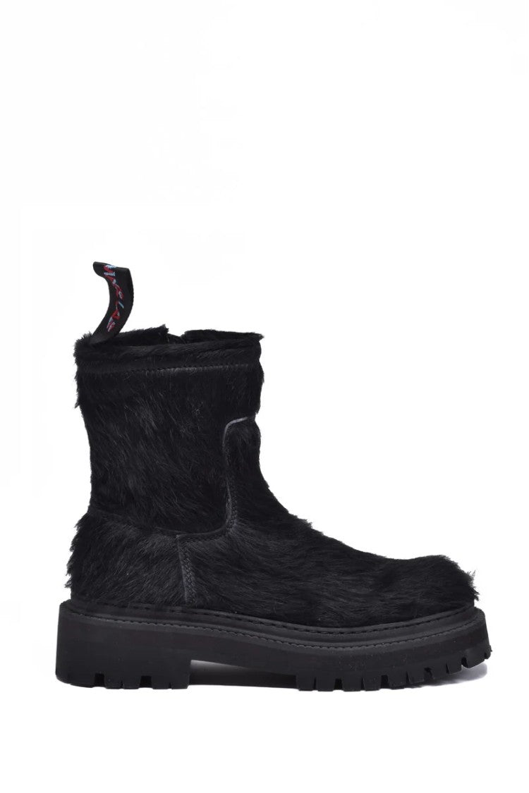 Camper Lab Lab Fur Ankle Boot - Black