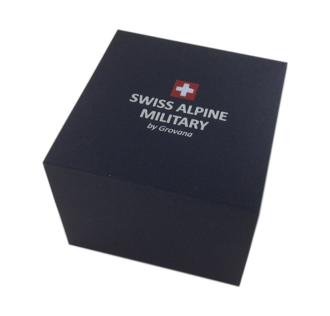 Swiss Alpine Military Chronograph Watch With Rotating Bezel