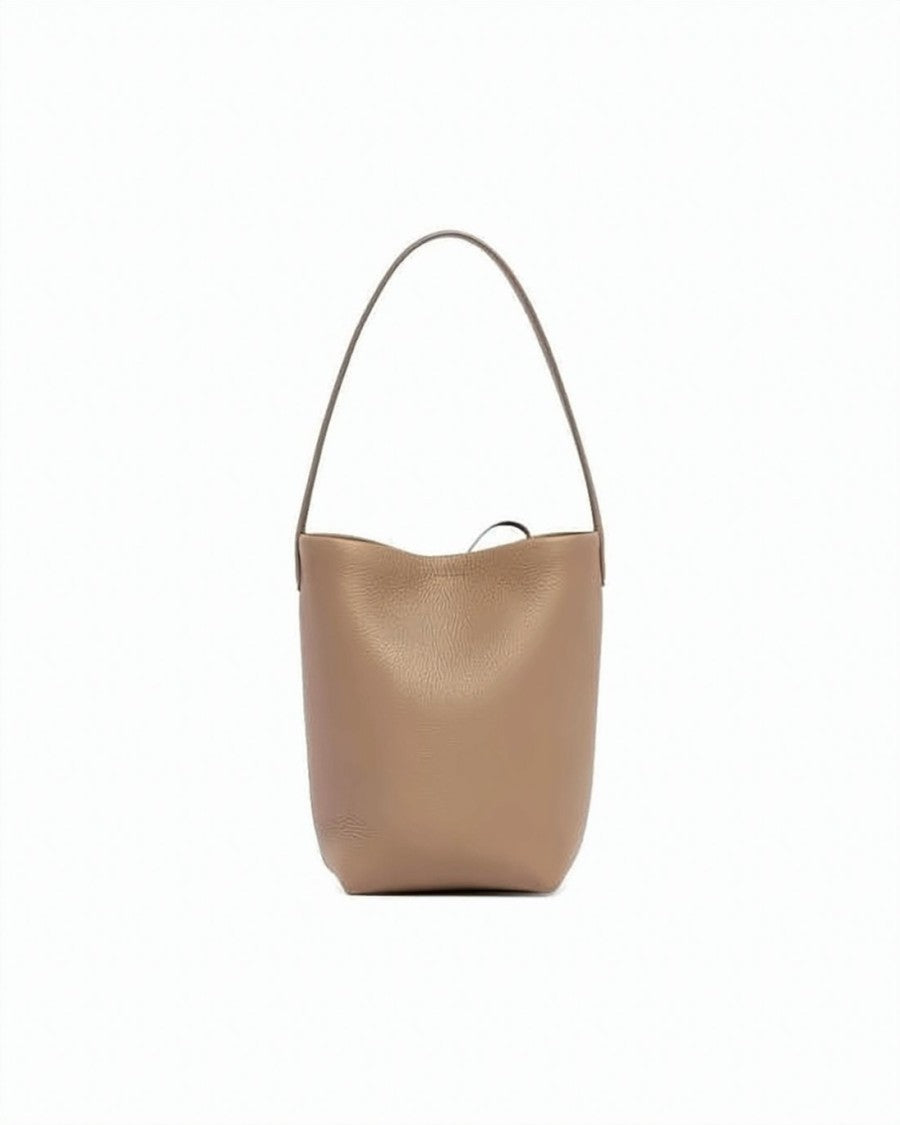 The Row Minimalist Bucket-Style Shoulder Bag With Textured Calf Leather