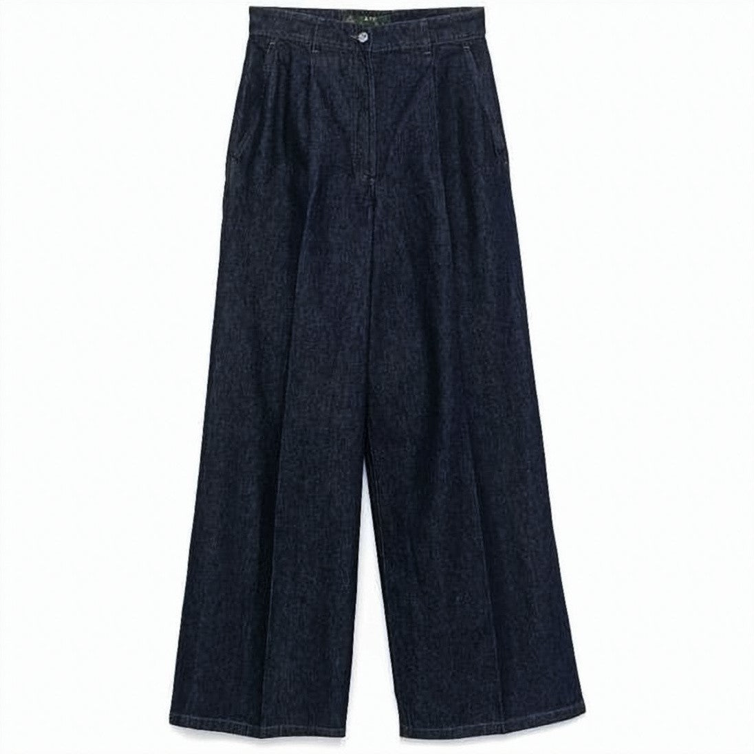A.P.C. Wide-Leg High-Waist Denim Pants With Relaxed Fit