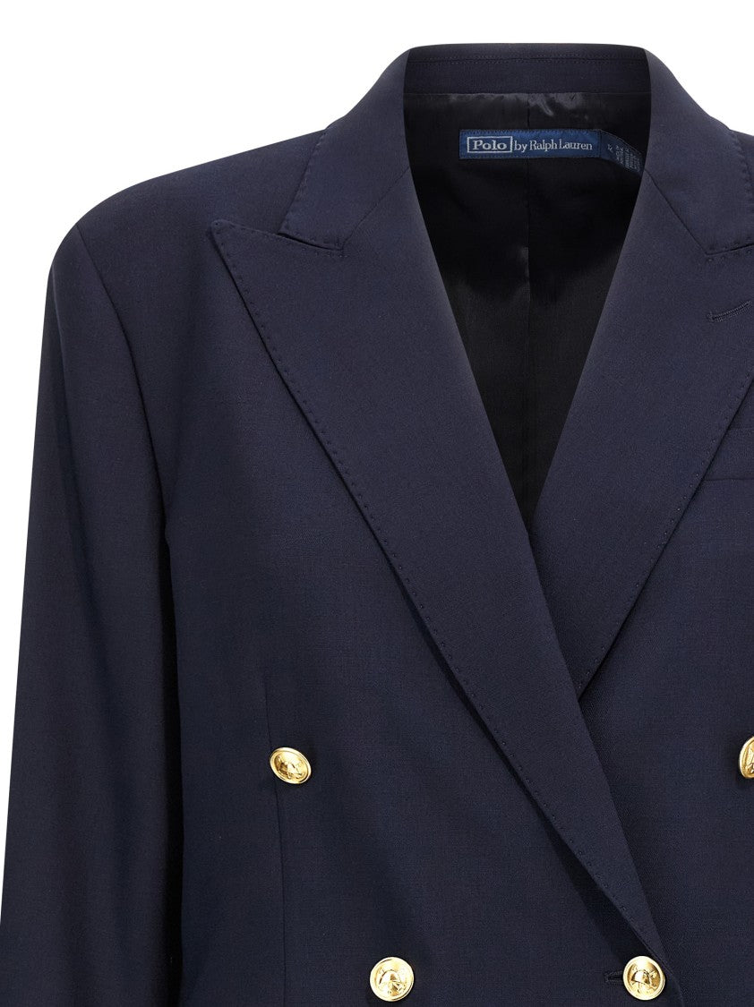 Polo Ralph Lauren Double-Breasted Stretch Wool Crêpe Blazer