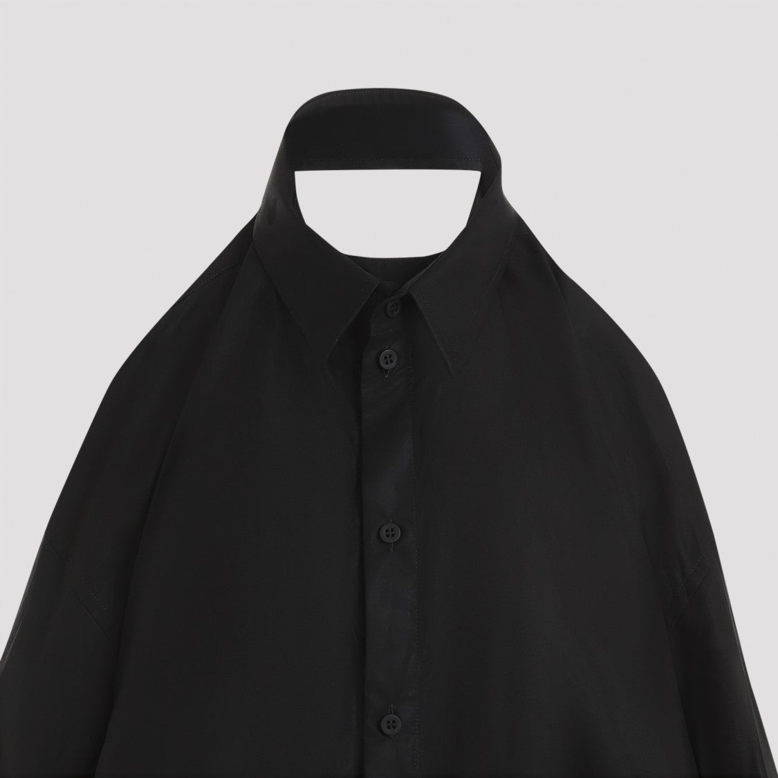 Balenciaga Black Cotton Suspended Shirt Dress