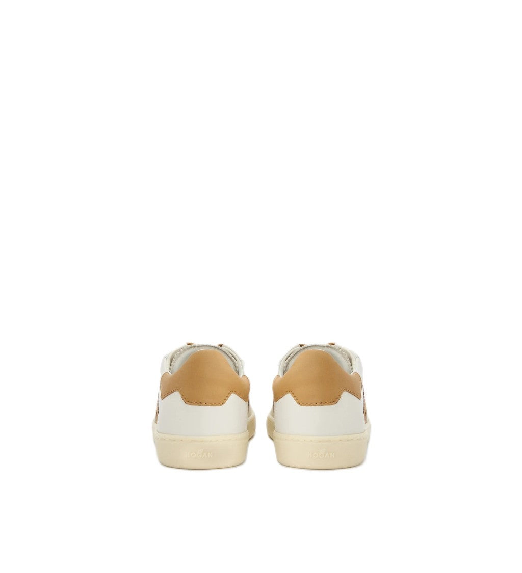 Hogan Low-Top Sneakers With Tan Accents And Perforated Design