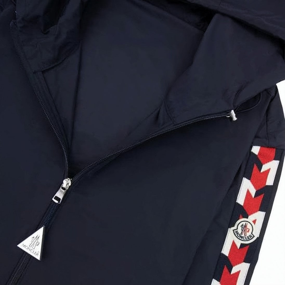 Moncler Casual Jacket With Geometric Patterned Sleeves