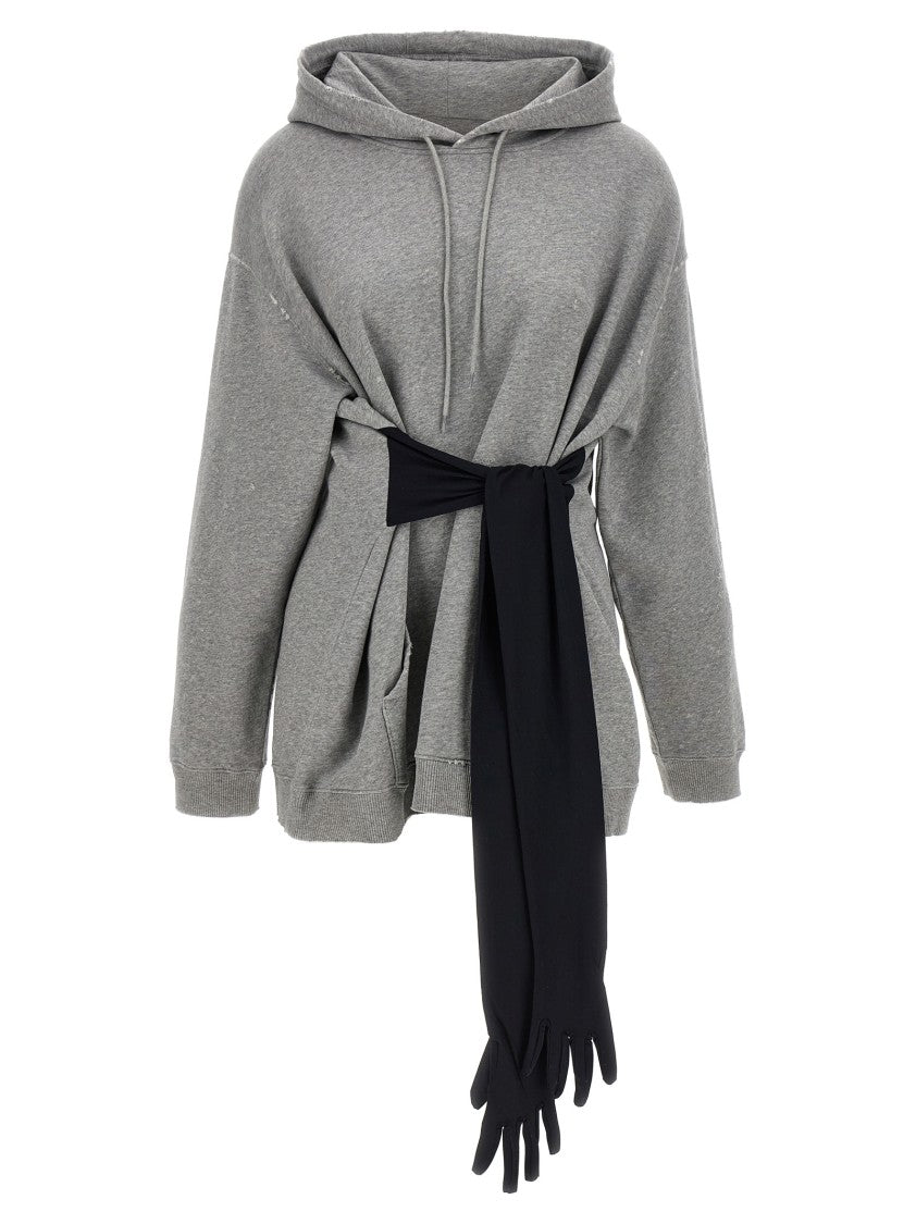 Mm6 By Maison Margiela Hoodie Dress With Gloves