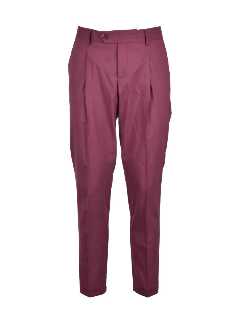 Marsem Red Virgin Wool Polyester Elastane Men Suit