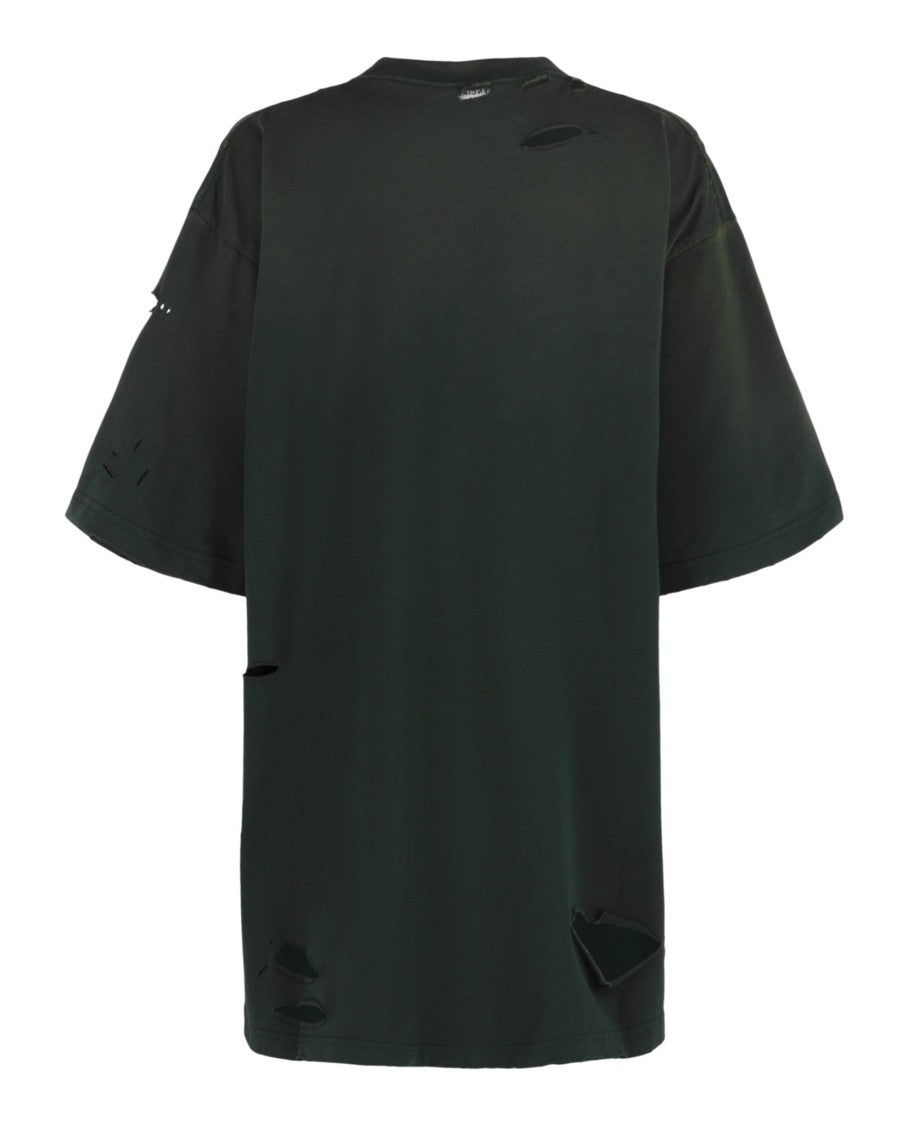 Balenciaga Caps Destroyed Boxy Fit T-Shirt