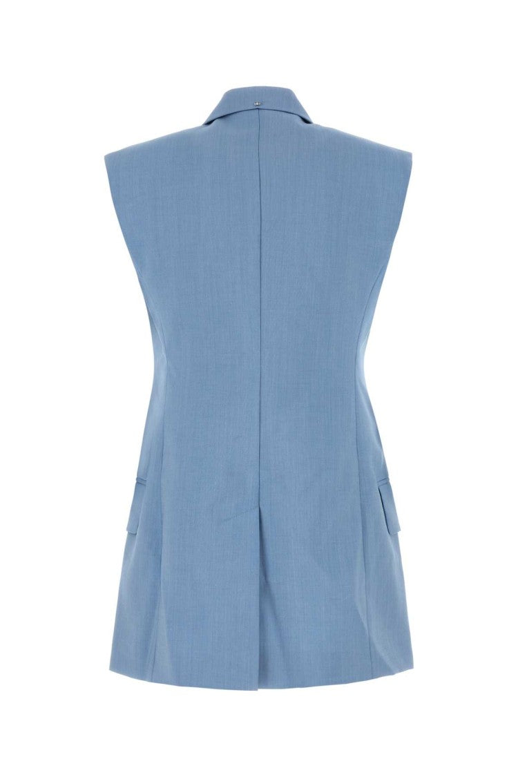 Sportmax Light Blue Wool Blend Ilex Vest