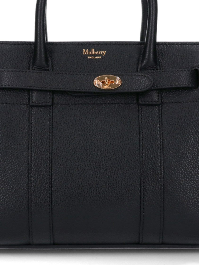 Mulberry Black Bayswater Mini Grain Leather Bag
