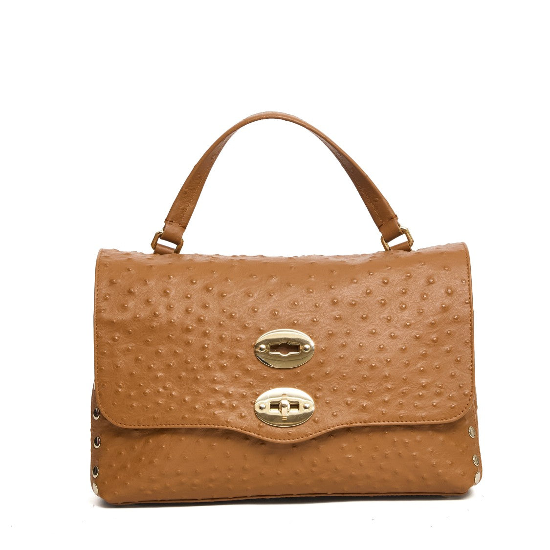 Zanellato Gold Pale Vitello Leather Small Postina Handbag