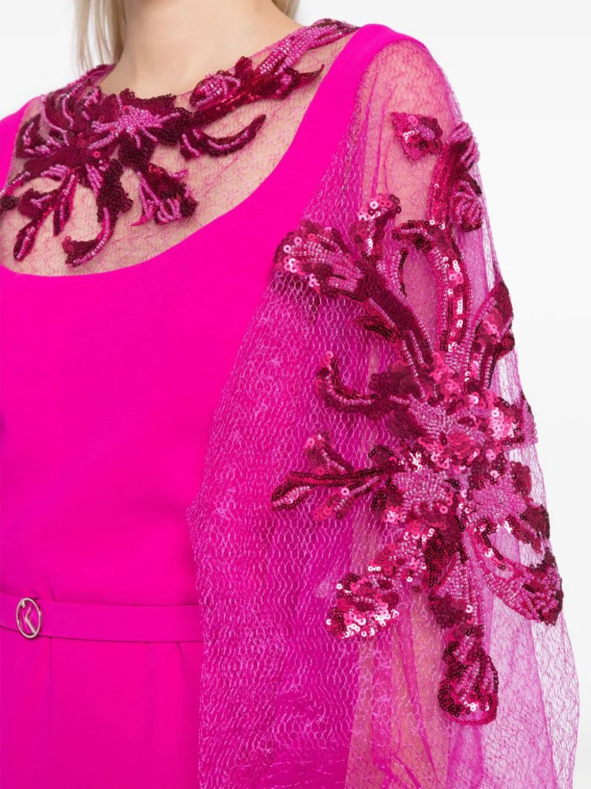 Saiid Kobeisy Crepe Dress With Envelope Skirt