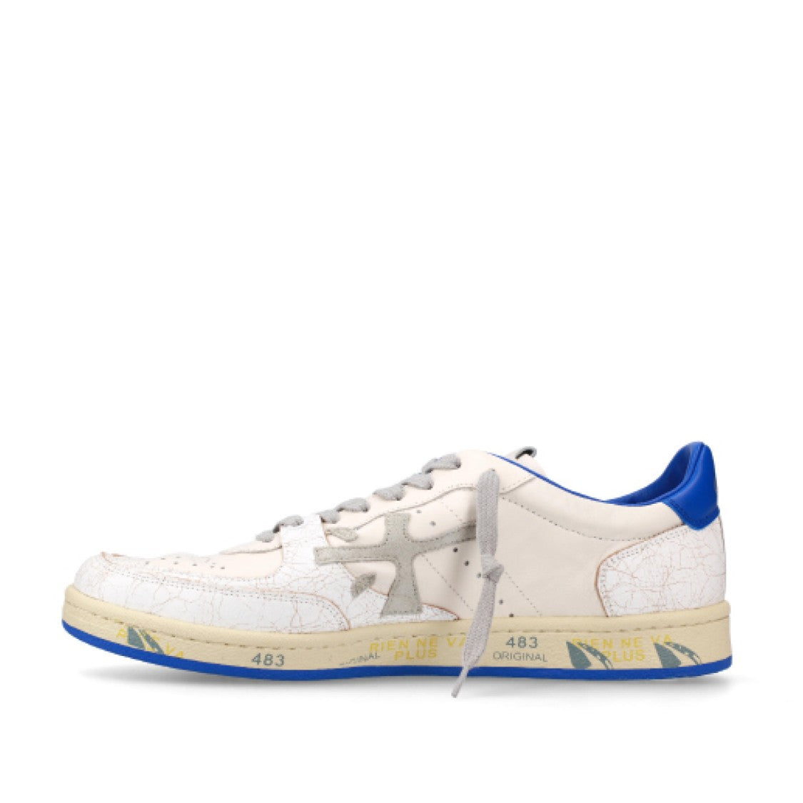 Premiata Vintage White Leather Bskt Clay Sneakers