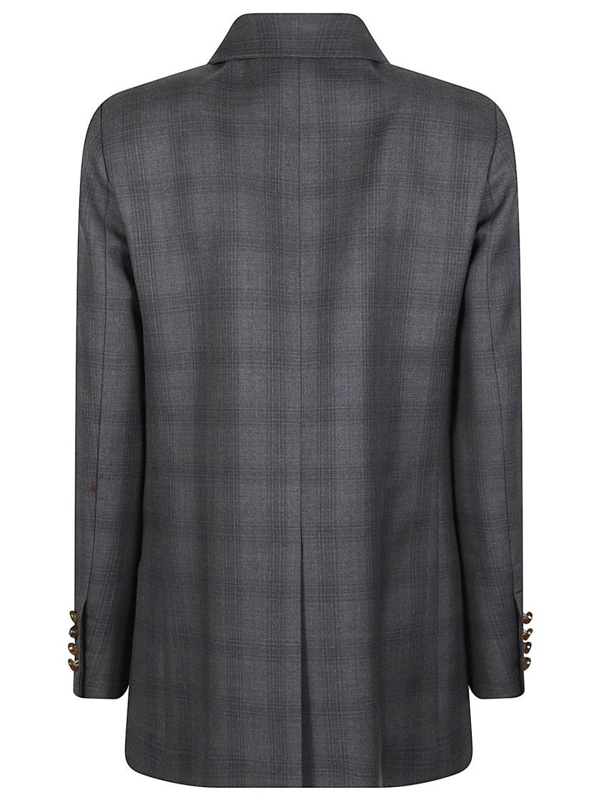 Blazé Milano Dark Grey Bravado Everyday Double-Breasted Wool Blazer
