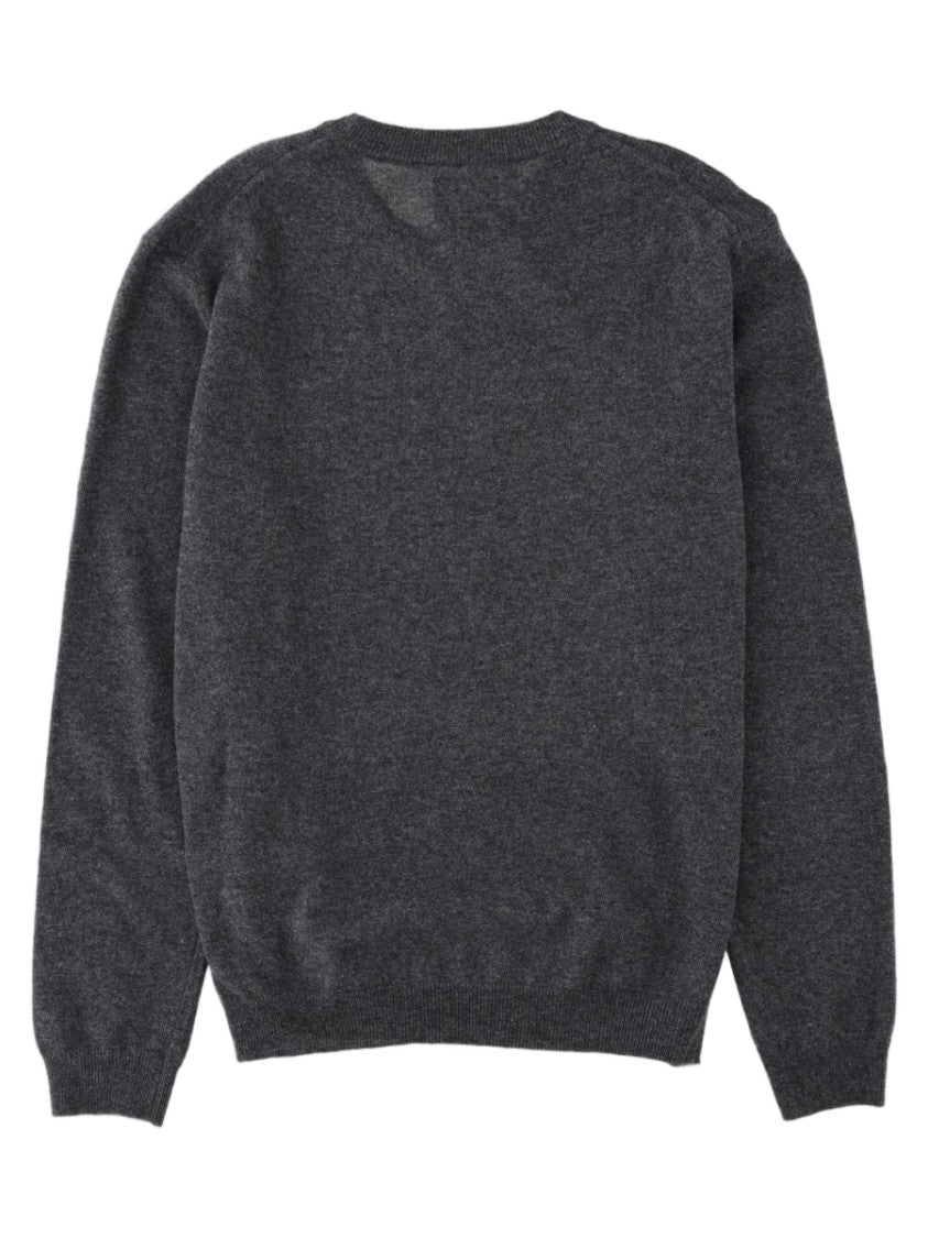 Woolrich Grey Crewneck Virgin Wool Knit Sweater