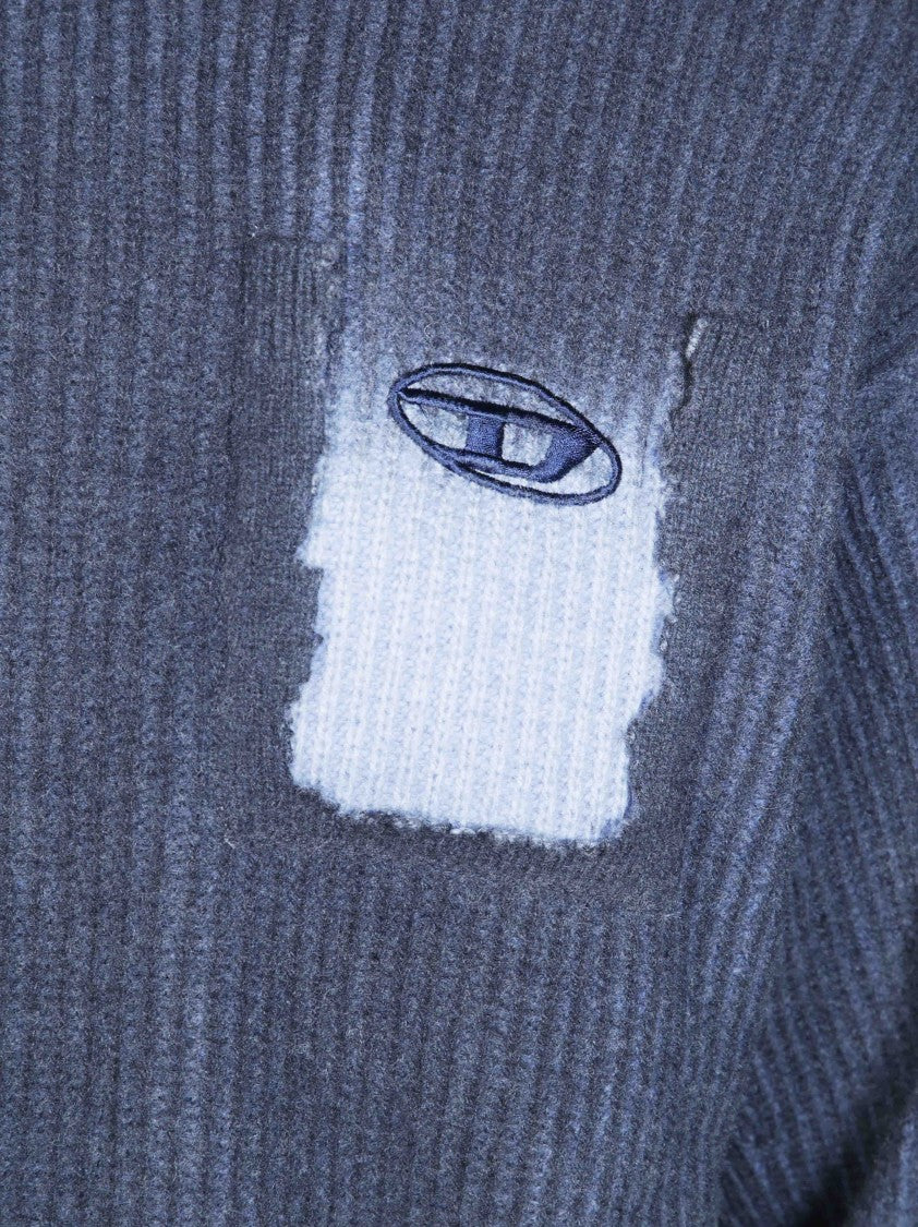 Diesel Relaxed Fit Ribbed Knit Sweater