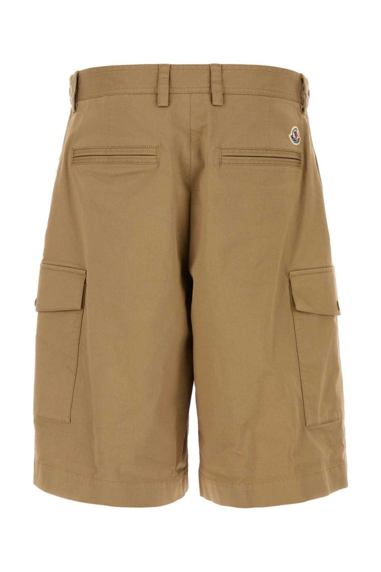 Moncler Cappuccino Stretch Cotton Bermuda Shorts