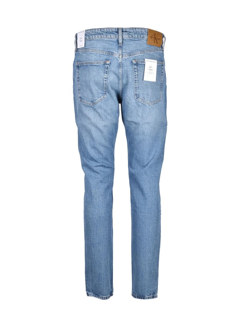 Calvin Klein Jeans Light Blue Five-Pocket Slim Taper Jeans