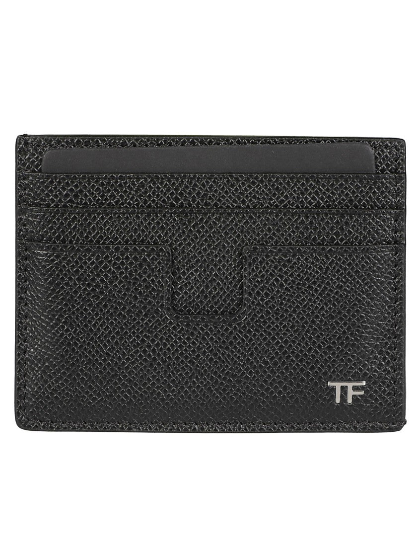 Tom Ford T Line Textured Calfskin Card Holder