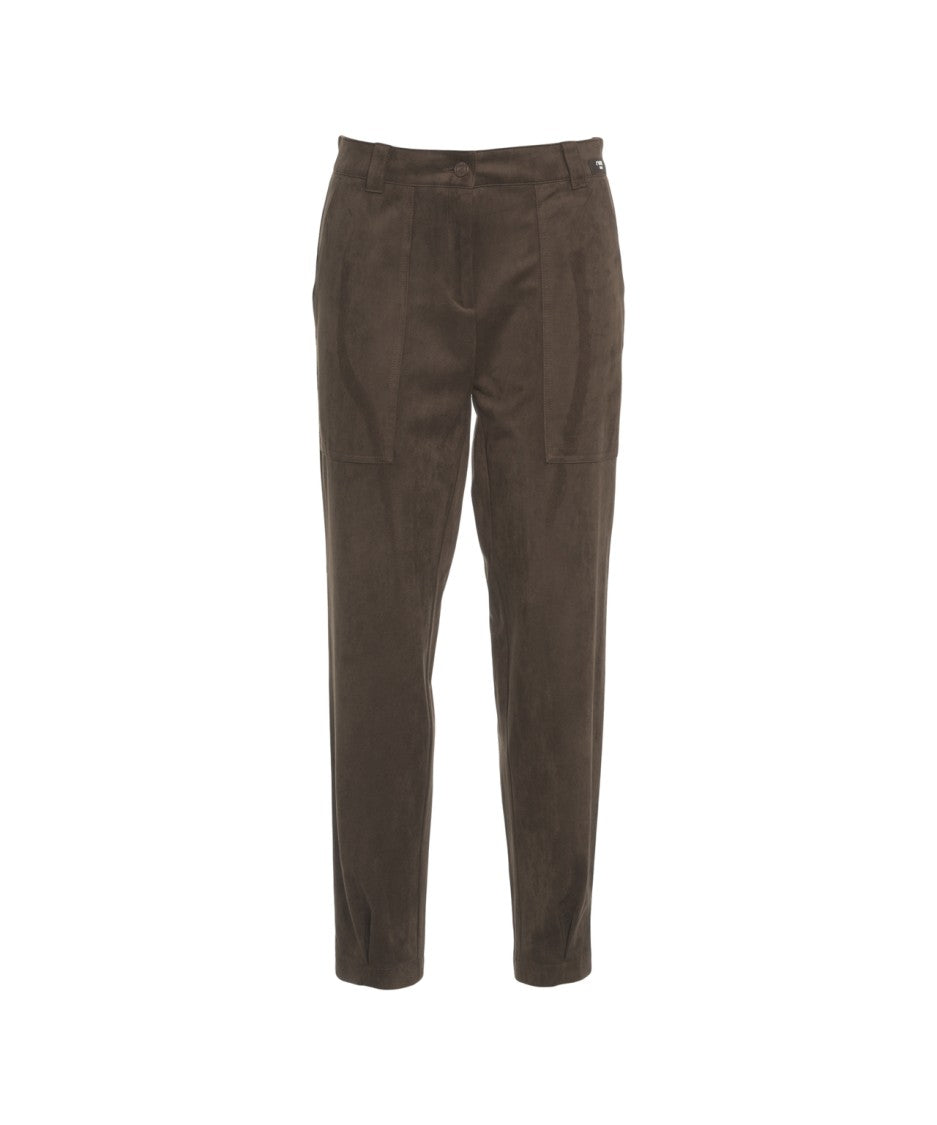 Cambio Chino Pants With Suede Effect And Tailored Fit