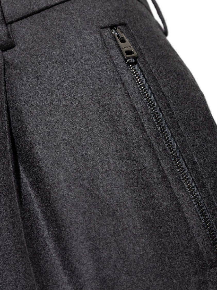 Etro Grey Wool Flannel Trousers