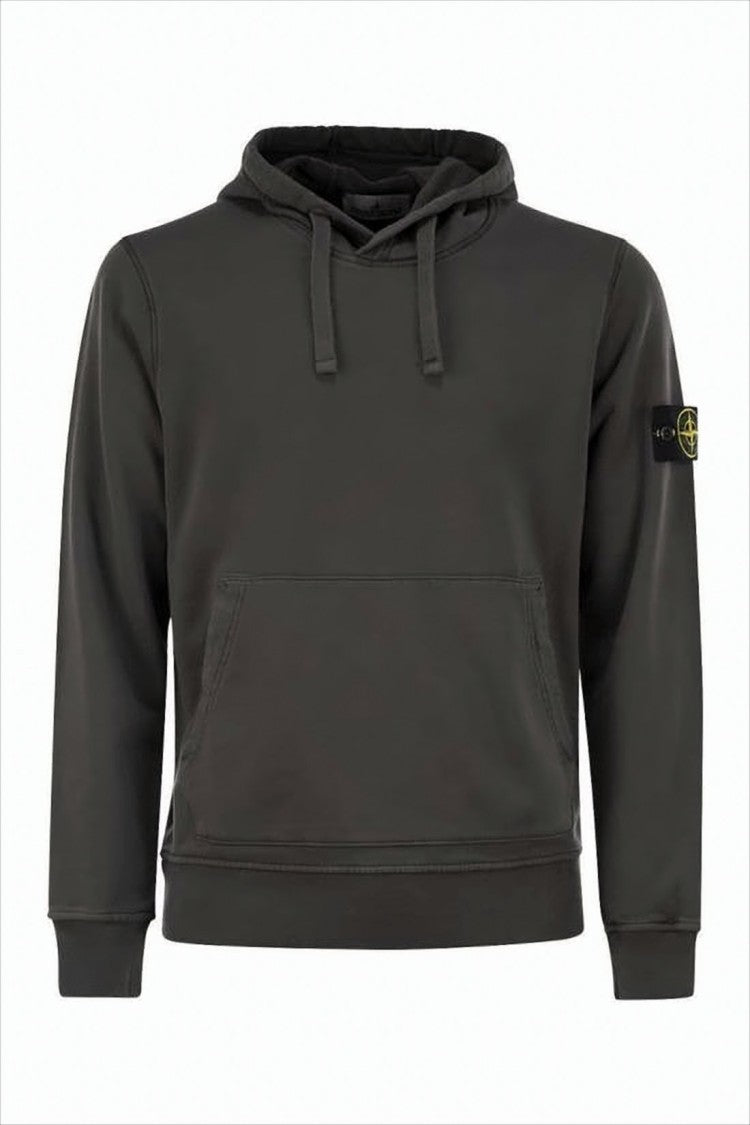 Stone Island Pullover Hoodie With Kangaroo Pocket