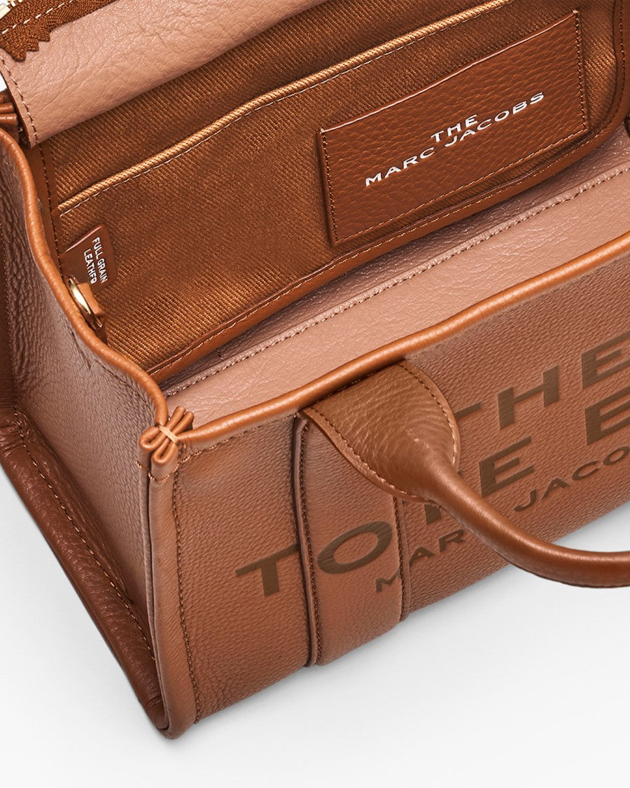 Marc Jacobs Structured Leather Small Tote With Removable Strap